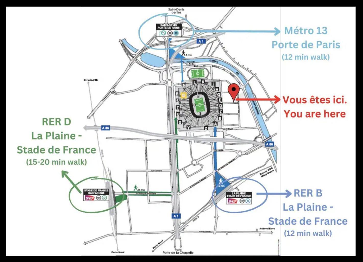 F2 Paris 10Eme Gare Du Nord - Stade De France - Parking Saint-Denis  Bagian luar foto